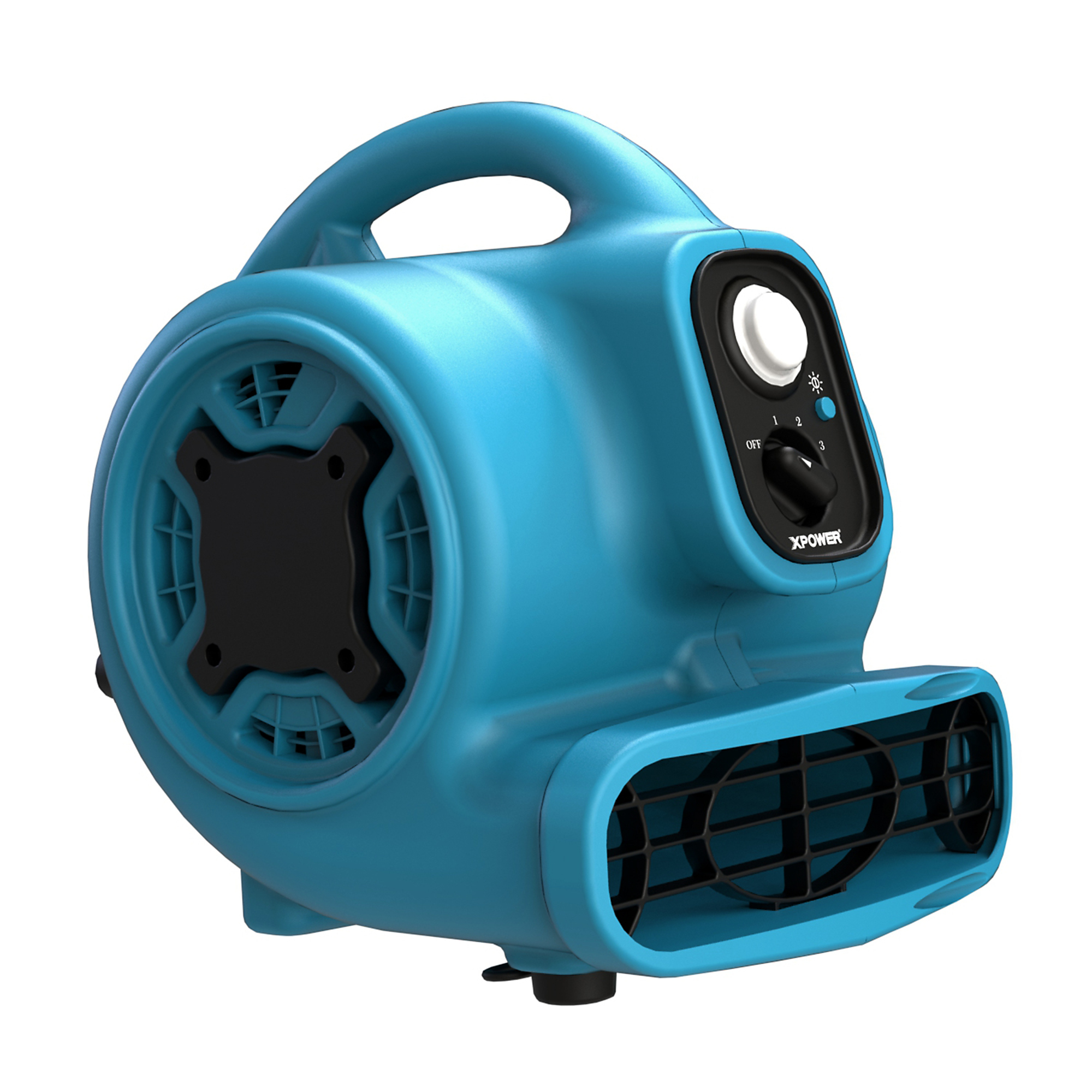 XPOWER Mini Mighty Air Mover — 1/4 HP, 925 CFM, 3-Speed, LED Spotlight, Model# P-230L